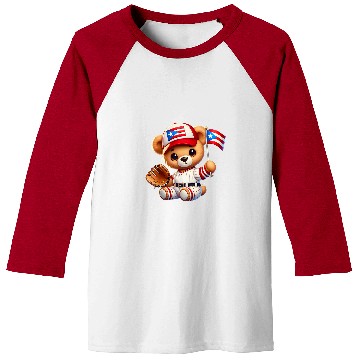 Discover Bear Pet Cute Teddy Bear Puerto Rico Flag Boricua Puerto Rican 10 Baseball Tees