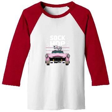 Discover 50s Hip Hop Retro 1950s Party Pink vintages Dance Car Dancer Baseball Tees