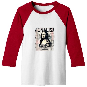 Discover Abstract graffiti art Leonardo da Vinci art Mona Lisa 1 Baseball Tees