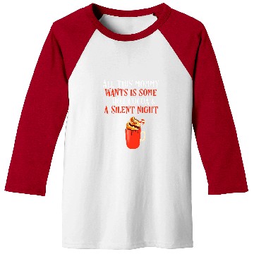 Discover Coffee Fun Mommy for Christmas Silent Night Coffee Cocoa Mom Baseball Tees