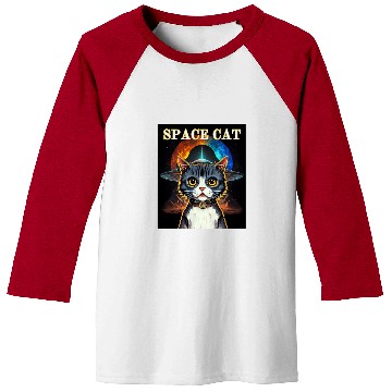 Discover Alien UFO Cat Meme Baseball Tees