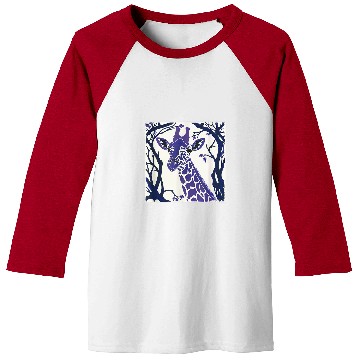Discover Giraffe Pet Violet Abstract Drawing Baseball Tees