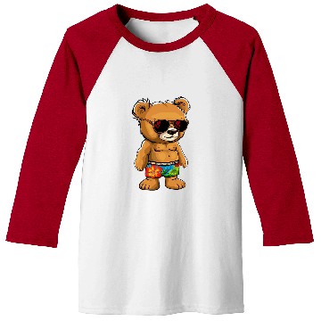 Discover Bear Pet Awesome Teddy Bear swim trunks Costume Baseball Tees