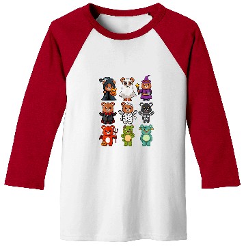 Discover Bear Pet Bear Spooky ghosts BooJee Horror Pumpkin Bear Halloween Baseball Tees