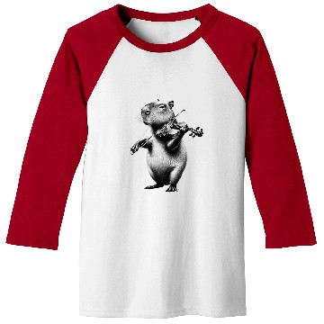 Discover capybaras Pet Playing Violin Violist Violin Player Baseball Tees