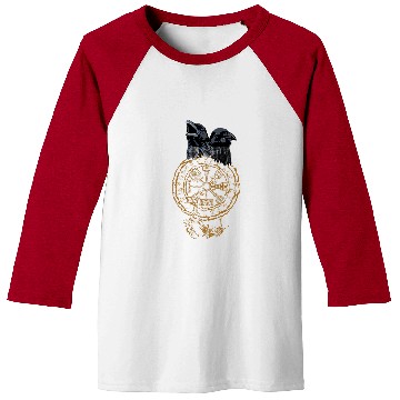 Discover Asatru Germanic Viking Vegvisir Pagan Odin Ravens Copper Baseball Tees