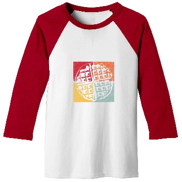 Discover Retro Waffle Design Gourmet Hobby Chef Baseball Tees