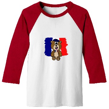 Discover Bear Pet Bastille Day Happy 14th July Bear French Flag Baseball Tees