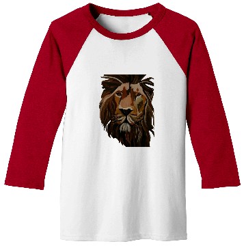 Discover Lion Pet hand painted lion face Baseball Tees