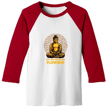 Discover Buddha Zen Buddhism Buddhist Breathing Flowing Buddha Baseball Tees