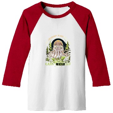 Discover Camp Cthulhu Cosmic Horror Camping Cthulhu 9 Baseball Tees