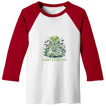 Discover Camp Cthulhu Cosmic Horror Camping Cthulhu 2 Baseball Tees