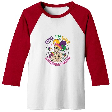 Discover Coffee Fun Omg Im Like Literally Deads Mardi Gras Skeletons Coffee Baseball Tees