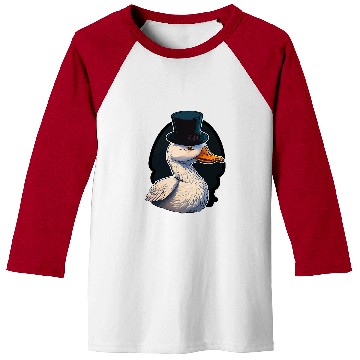 Discover Duck Pet Wearing Fancy Top Hat 3 Baseball Tees