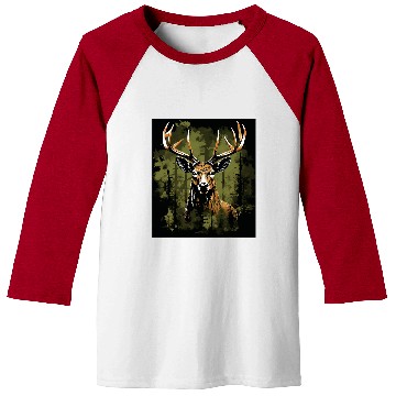 Discover Camo USA Deer Buck Camouflage Hunting Hunter Baseball Tees