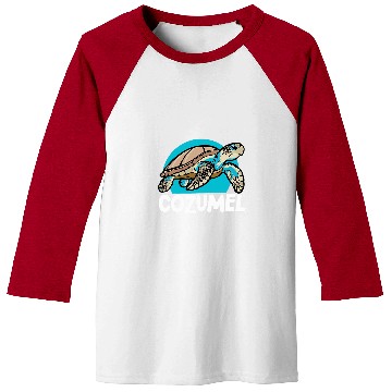 Discover Turtle Pet Cozumel Mexico Sea Turtle Colorful Boys Girls Toddler Baseball Tees