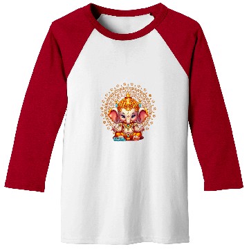 Discover Elephant Pet Ganesh Symbol Yoga Hindu Elephant God Ganesha Puja 4 8 Baseball Tees