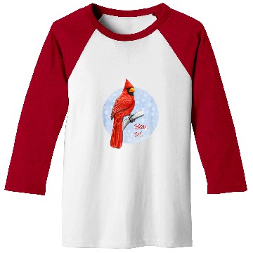 Discover Bear Pet Bear DE Pride Red Cardinal Birder Birdwatching Baseball Tees