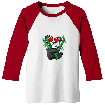 Discover Panda Pet in Love Bamboo Panda Baseball Tees
