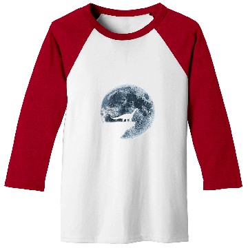 Discover Brontosaurus Halloween Costume Moon Silhouette Baseball Tees