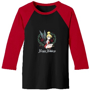 Discover Disney Peter Pan Tinkerbell Happy Holidays Graph Baseball Tees