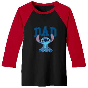 Discover Disney Lilo Stitch Dad Cool Stitch Collegiate Logo Baseball Tees