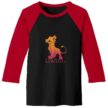 Discover Disney The Lion King Simba Sunset Gradient Portr Baseball Tees