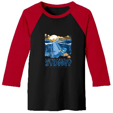 Discover Disneyss Pixars Finding Nemo Sydney Australia Poster Baseball Tees