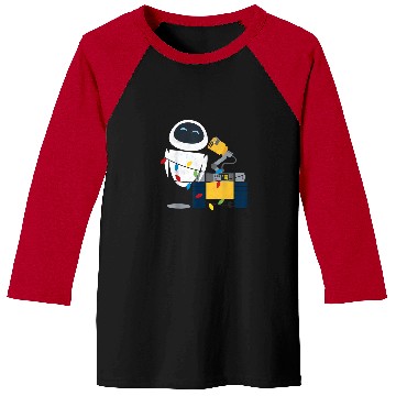 Discover Disney Pixar Wall-E Eve Christmas Light Wrap Graphic Baseball Tees