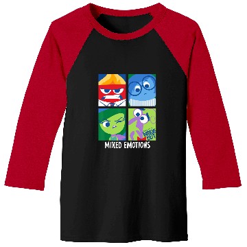 Discover Disney Pixar Inside Out Mixed Emotions Face Panels Baseball Tees
