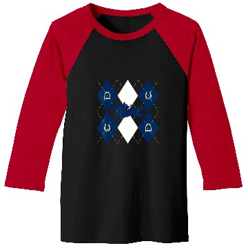 Discover Disney Mickey Mouse Horse Racing Silhouette Argyle Pattern Baseball Tees