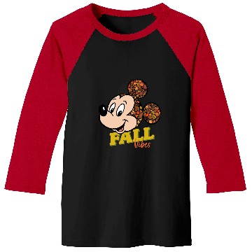 Discover Disney Mickey Mouse Fall Vibes Autumn Leaves Baseball Tees