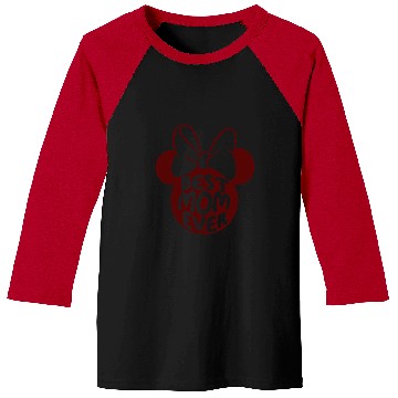 Discover Disney Minnie Mouse Best Mom Ever Text Fill Baseball Tees
