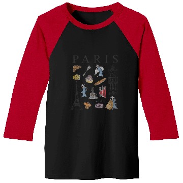 Discover Disney Pixar Ratatouille Paris Food Places Collage Baseball Tees