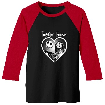 Discover Disney Nightmare Before Christmas Drip Heart Raglan Baseball Tee Baseball Tees