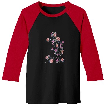 Discover Disney Floral Mickey Raglan Baseball Tee Baseball Tees