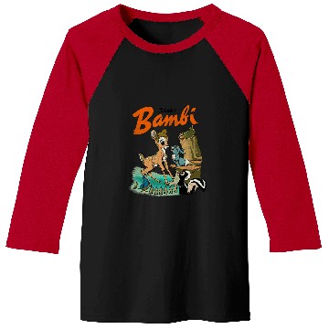 Discover Disney Bambi  Group Poster Baseball Tees