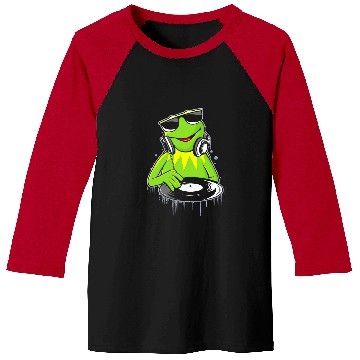 Discover Disney The Muppets Kermit  DJ Distressed Logo Baseball Tees