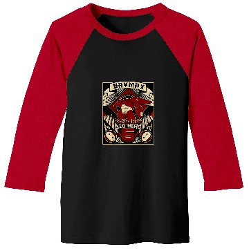 Discover Disney Big Hero 6 Baymax Propaganda Poster Graph Baseball Tees