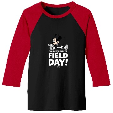 Discover Disney - Mickey Just Here For Field Day Baseball Tees