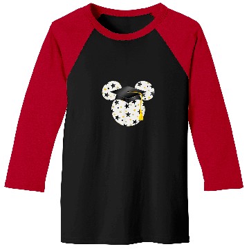 Discover Disney Mickey Head Graduation Hat Star Fill Baseball Tees