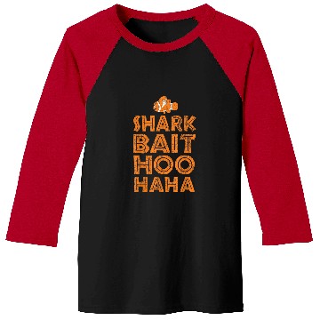 Discover Disney Pixar Finding Nemo Shark Bait Hoo Haa Distressed Logo Baseball Tees