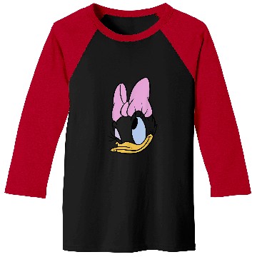 Discover Disney Daisy Duck Big Face Winking Bow Baseball Tees