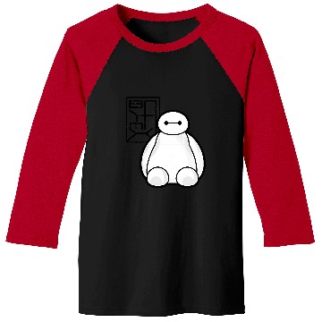 Discover Disney Big Hero 6 Baymax Sitting Pocket Logo Baseball Tees