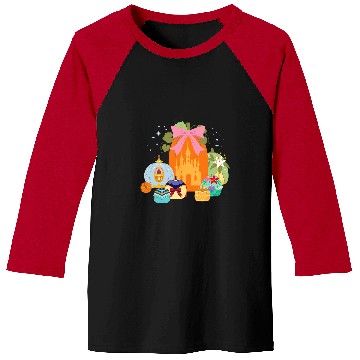 Discover Disney Princess Pumpkins Fall Princesses and Pumpkin Castle Baseball Tees