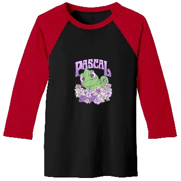Discover Disney Tangled Cute Pascal Floral Pastel Big Che Baseball Tees