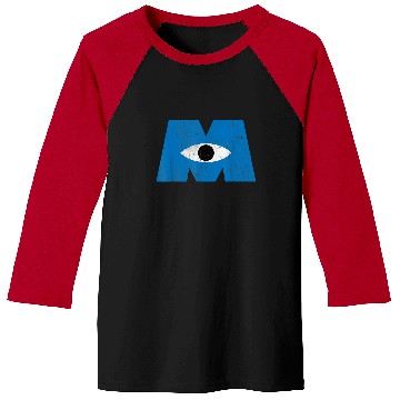 Discover Disney Monsters, Inc Distressed Cyclops Blue Logo Baseball Tees