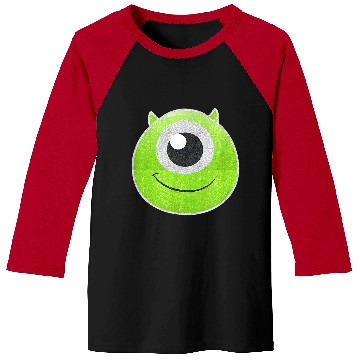 Discover Disneyss Pixars Monsters University Mike Wazowski Big Faces Logo Baseball Tees
