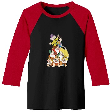 Discover Disney Snow White Seven Dwarf Stack Graphic Baseball Tees