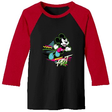 Discover Disney Mickey Mouse Impossibly Fast 90s Retro Baseball Tees